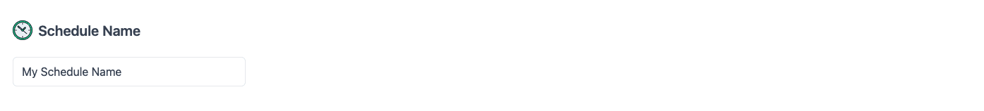 Creating a Schedule Rule